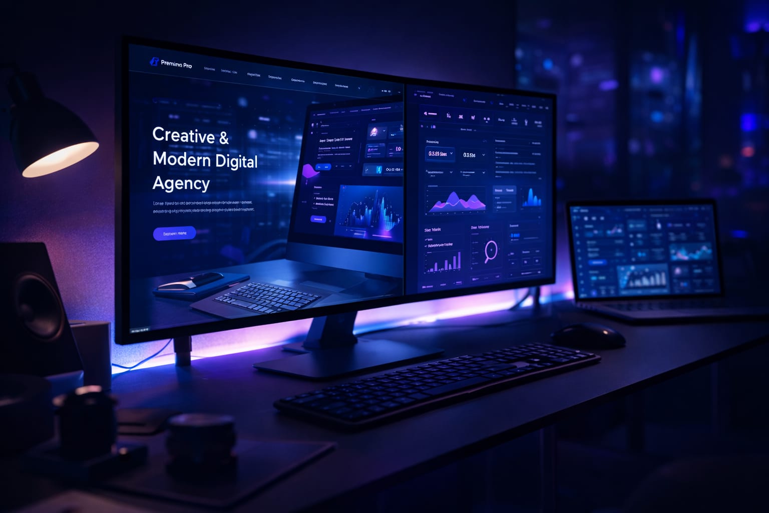 Criação de sites premium e design digital